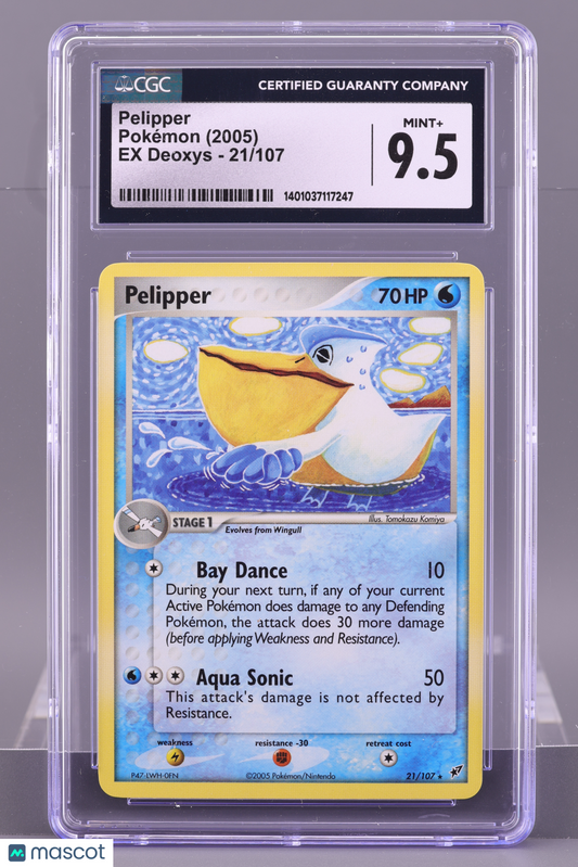 Pelipper 2005 EX - Deoxys  #21    CGC 9.5