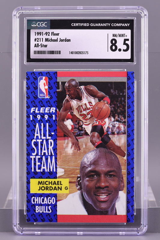 Michael Jordan 1991 Fleer  #211     CGC 8.5  Chicago Bulls