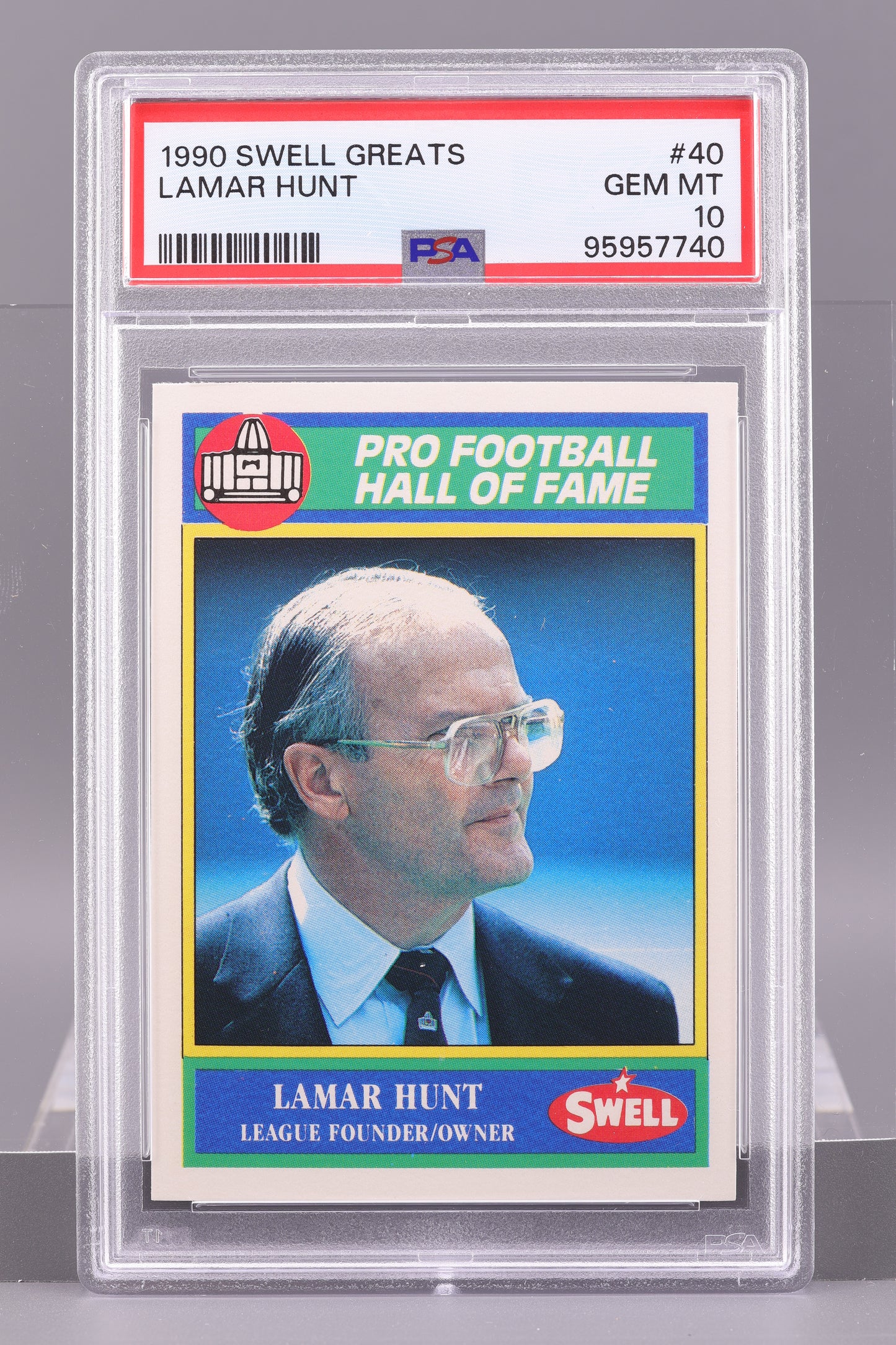 Lamar Hunt 1990 Swell Greats #40 PSA 10 POP 1