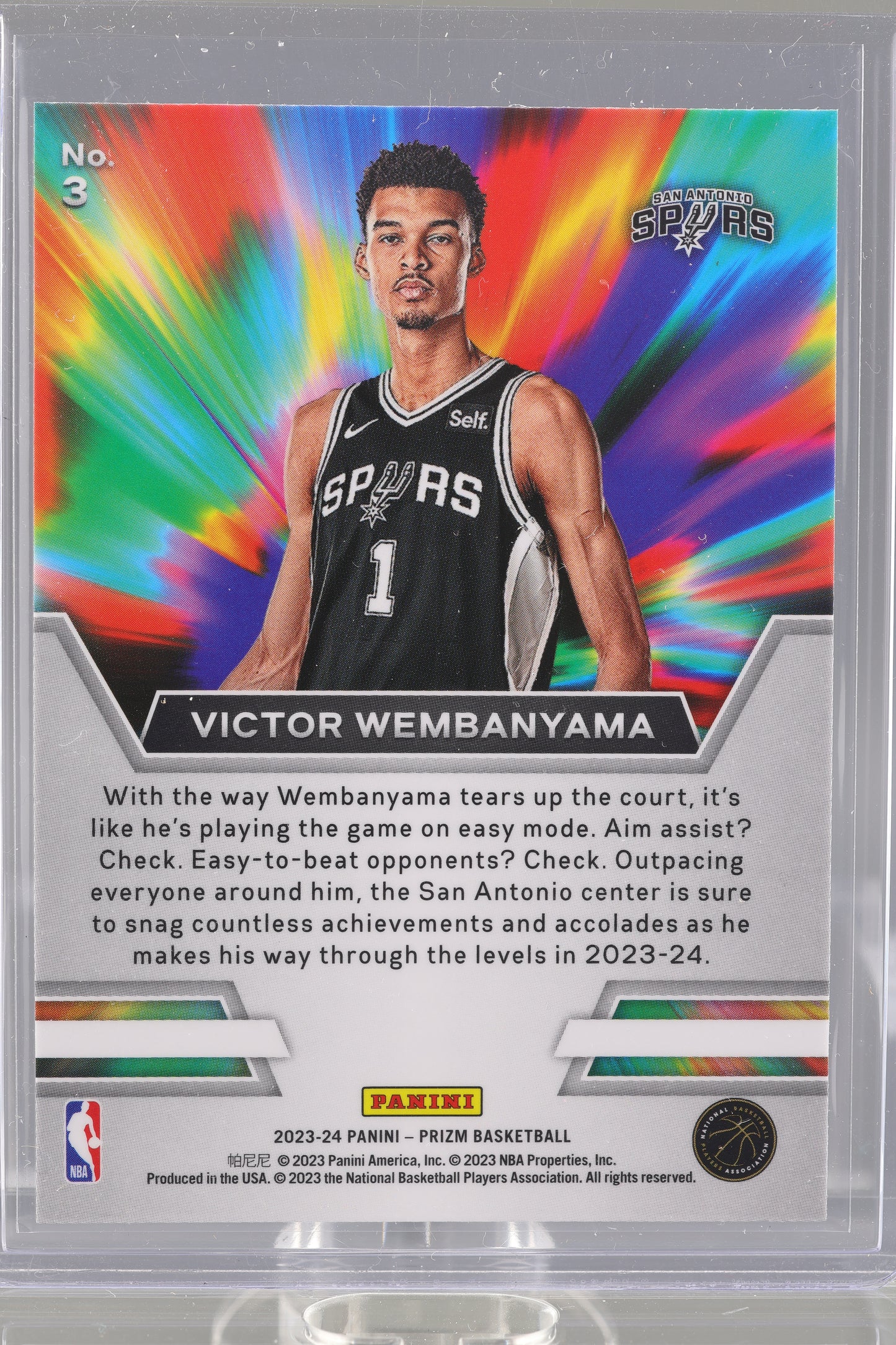 Victor Wembanyama 2023-24 Panini Prizm Instant Impact  #10       Rookie Card RC San Antonio Spurs