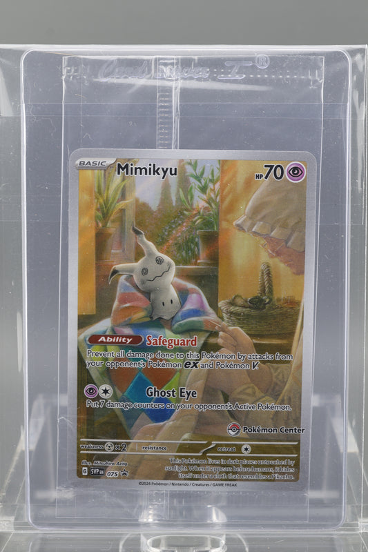 Mimikyu 2024 Pokemon TCG SVP Black Star Promo #75   Cello Pack Sealed    Pokemon Center Stamp