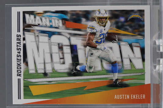 Austin Ekeler 2023 Panini Rookies & Stars Man In Motion  #MM-2        Los Angeles Chargers