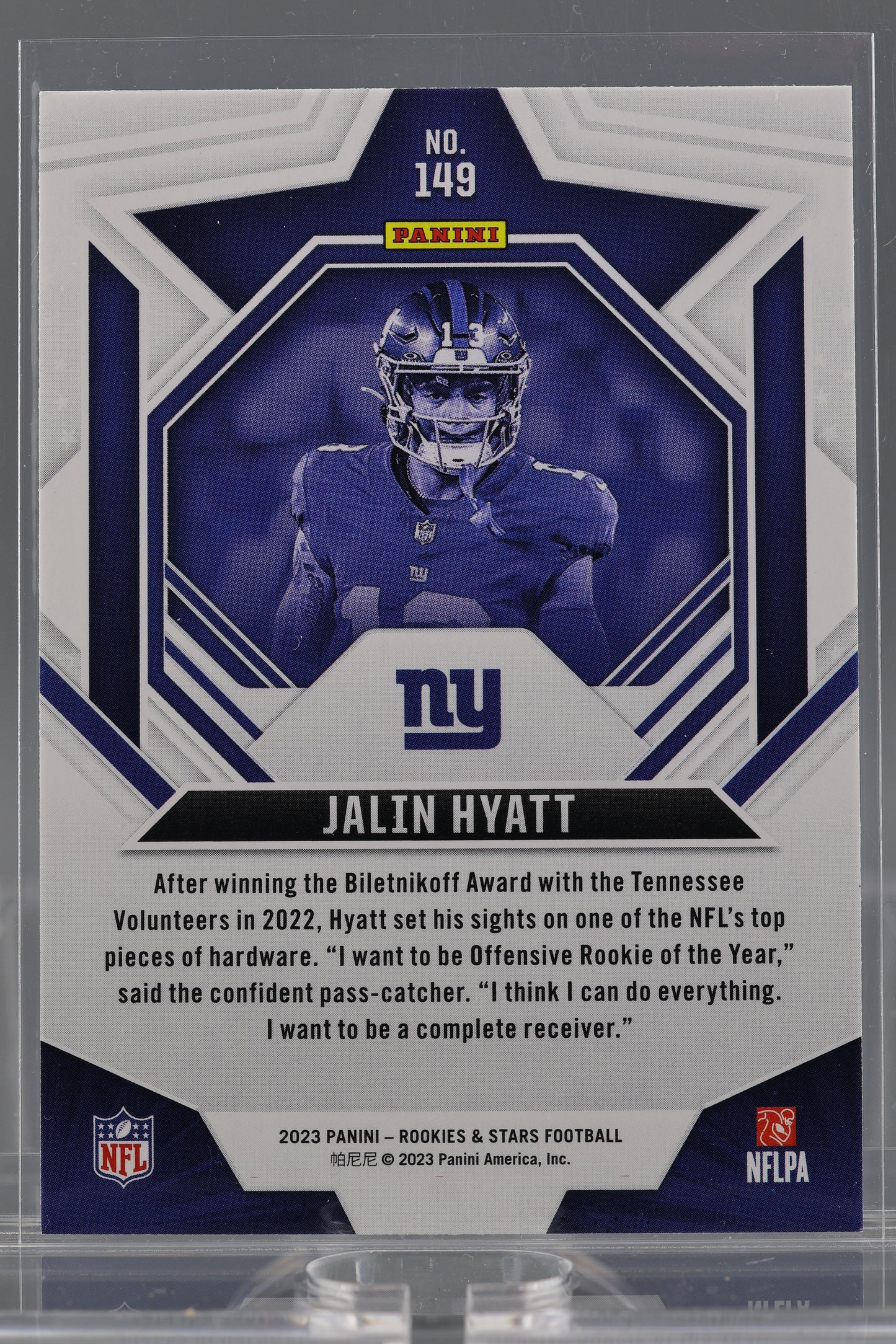 Jalin Hyatt 2023 Panini Rookies & Stars Green  #149       Rookie Card RC New York Giants