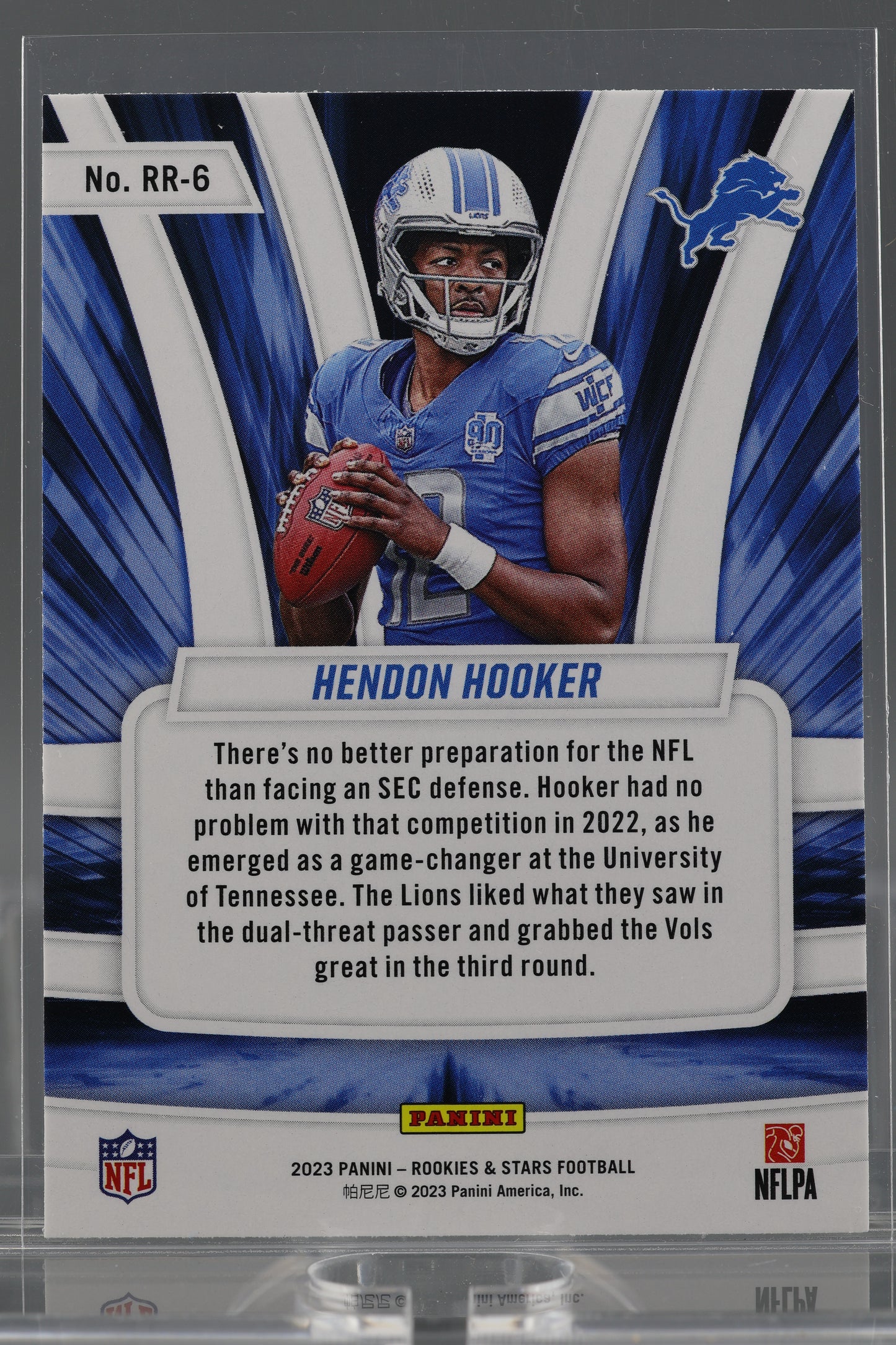 Hendon Hooker 2023 Panini Rookies & Stars Rookie Rush  #RR-6       Rookie Card RC Detroit Lions