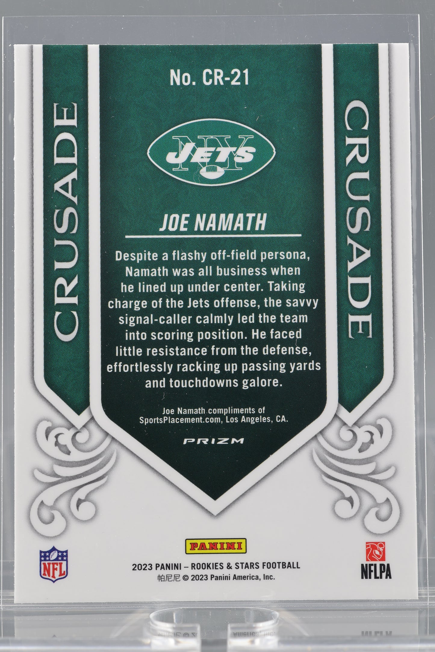 Joe Namath 2023 Panini Rookies & Stars Crusade  #CR-21  New York Jets