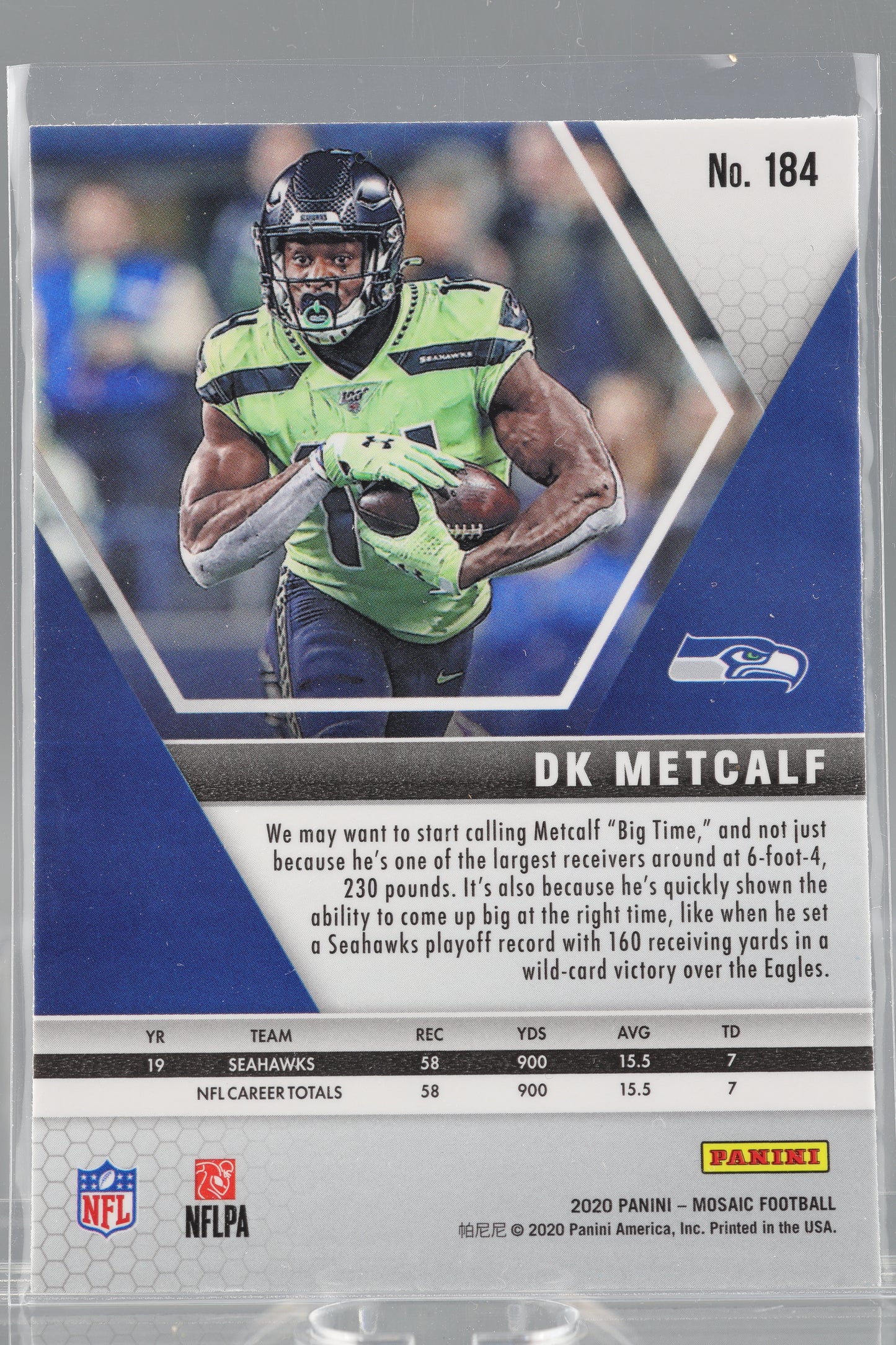 DK Metcalf 2020 Panini Mosaic  #184        Seattle Seahawks