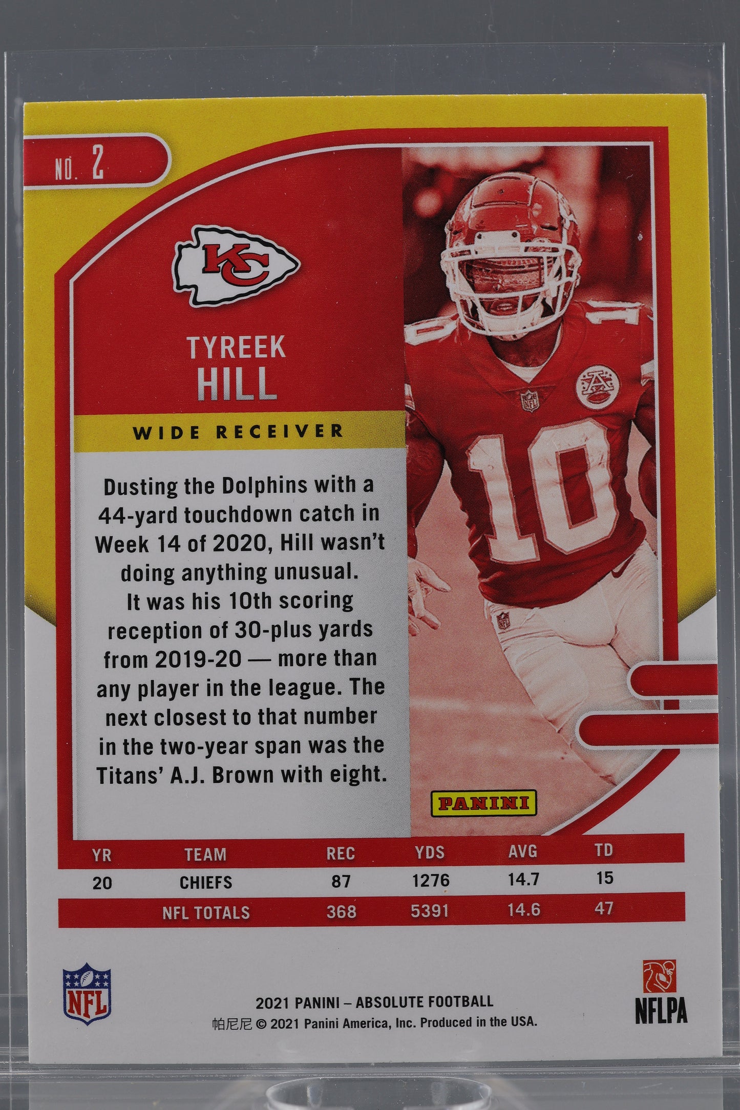 Tyreek Hill 2021 Panini Absolute  #2        Kansas City Chiefs