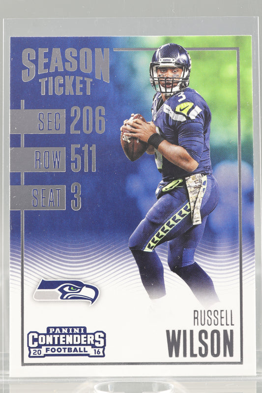 Russell Wilson 2016 Panini Contenders Season Ticket  #22        Seattle Seahawks