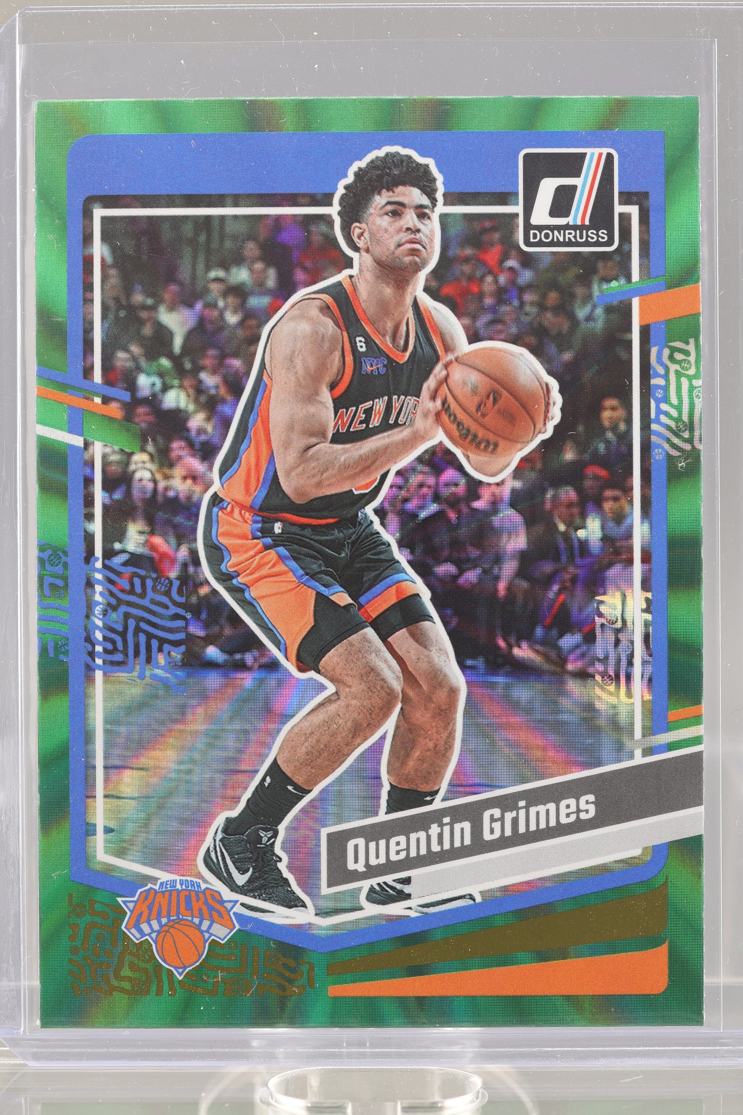 Quentin Grimes 2023 Donruss Green Laser Holo  #100        New York Knicks