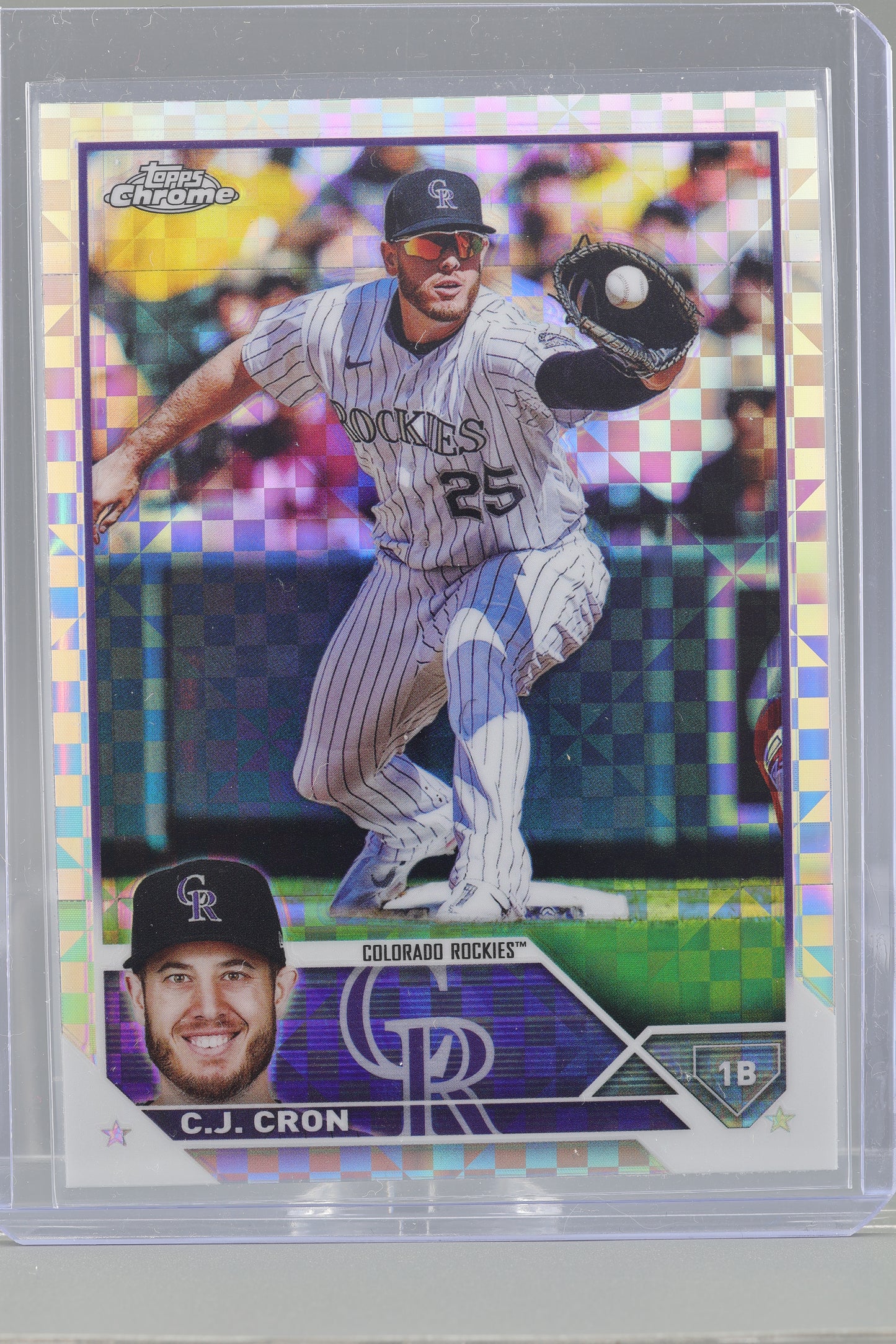 C.J. Cron 2023 Topps Chrome X-Fractor Refractor #160        Colorado Rockies