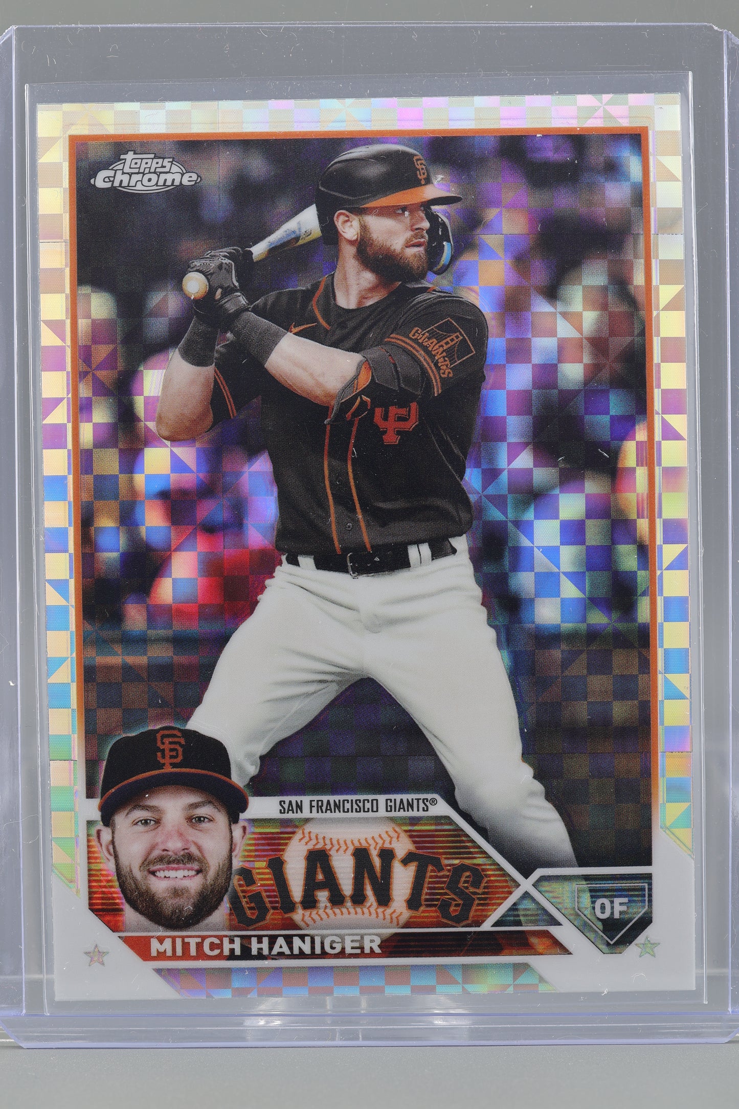 Mitch Haniger 2023 Topps Chrome X-Fractor Refractor #122        San Francisco Giants