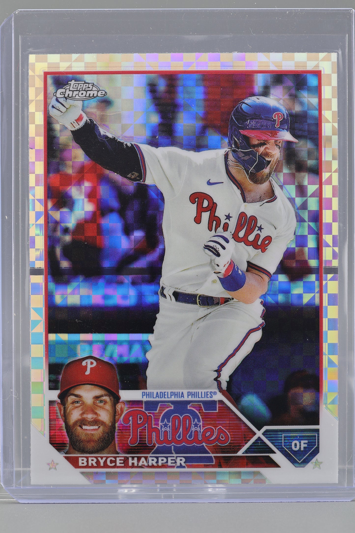 Bryce Harper 2023 Topps Chrome X-Fractor Refractor #3    Misprint    Philadelphia Phillies