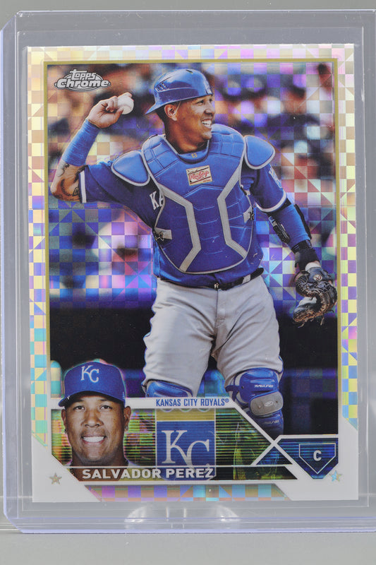 Salvador Perez 2023 Topps Chrome X-Fractor Refractor #165        Kansas City Royals