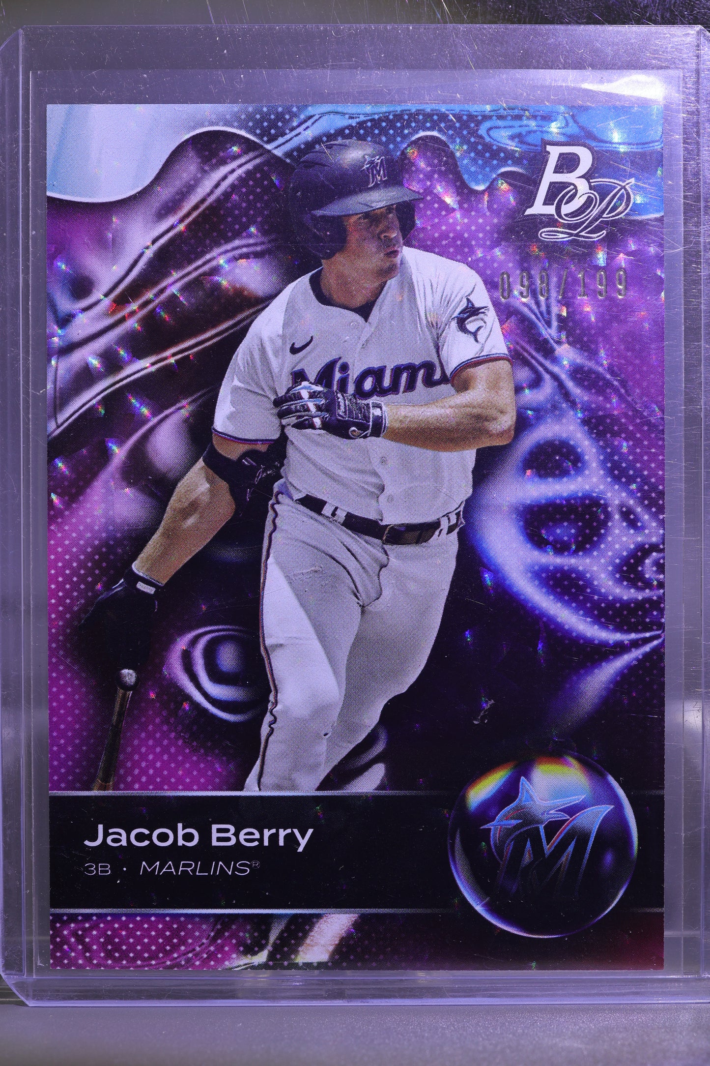 Jacob Berry 2023 Bowman Platinum  #TOP-11   Pink Ice /199    Miami Marlins