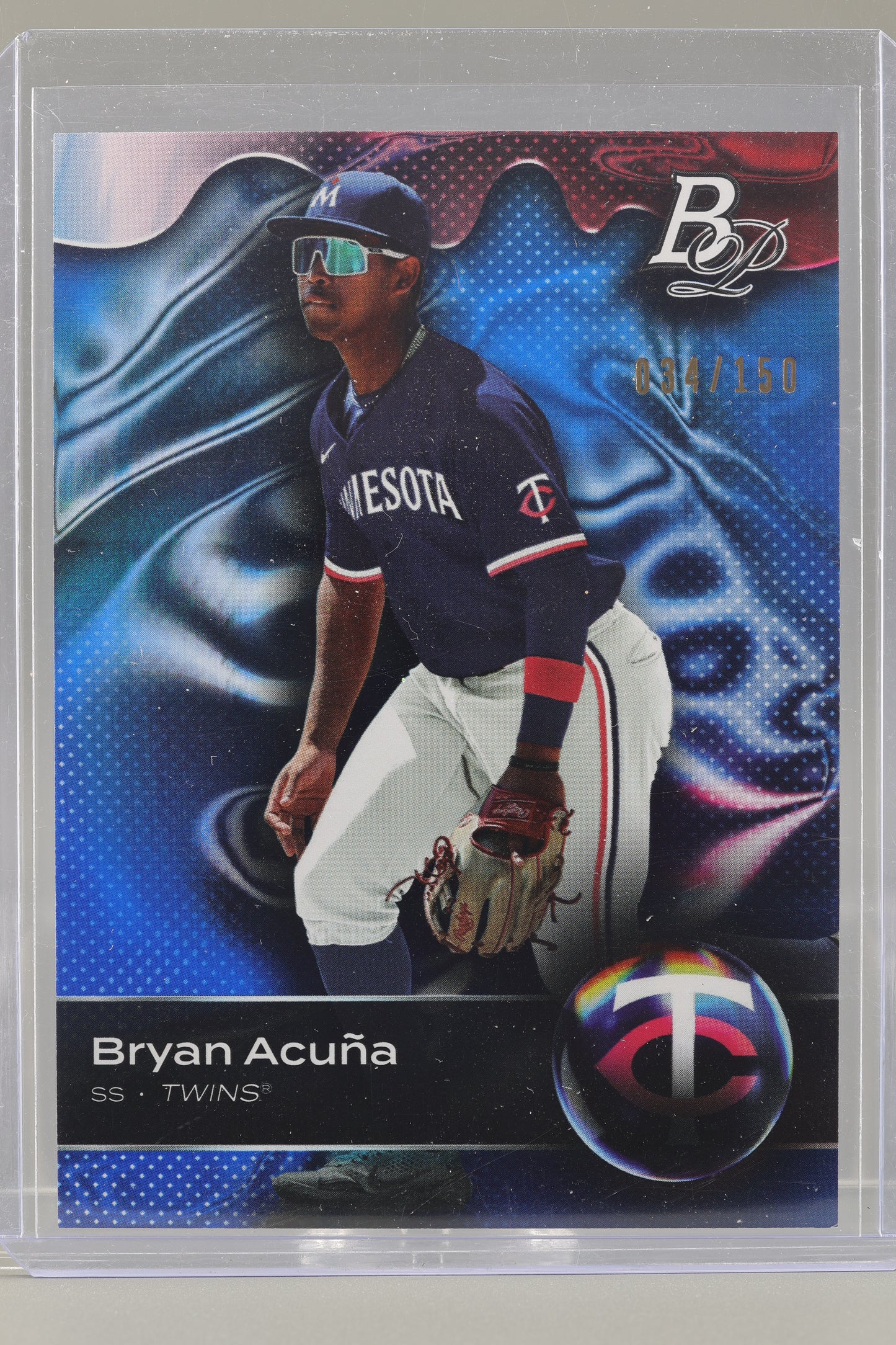 Bryan Acuña 2023 Bowman Platinum Top Prospects  #TOP-86   Blue /150    Minnesota Twins