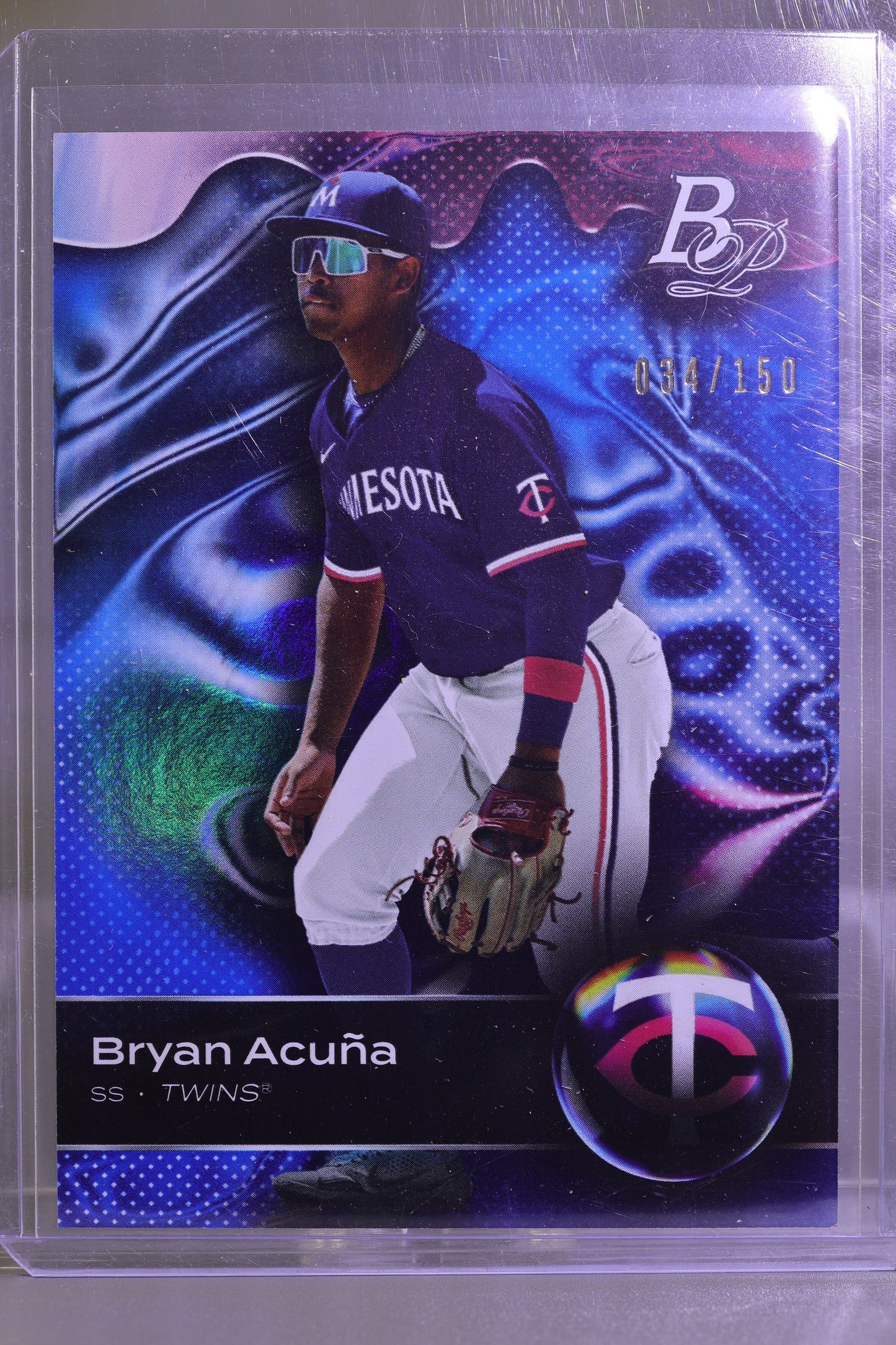 Bryan Acuña 2023 Bowman Platinum Top Prospects  #TOP-86   Blue /150    Minnesota Twins