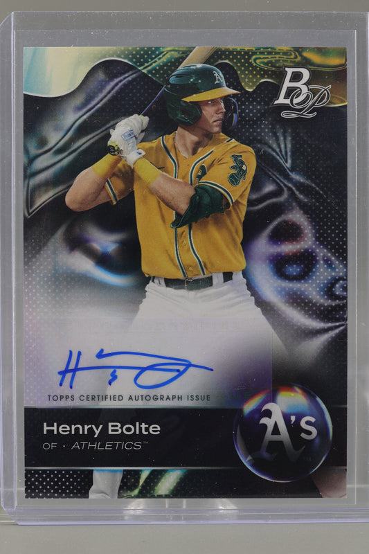 Henry Bolte 2023 Bowman Platinum Top Prospects Autographs  #TOP-30        Oakland Athletics