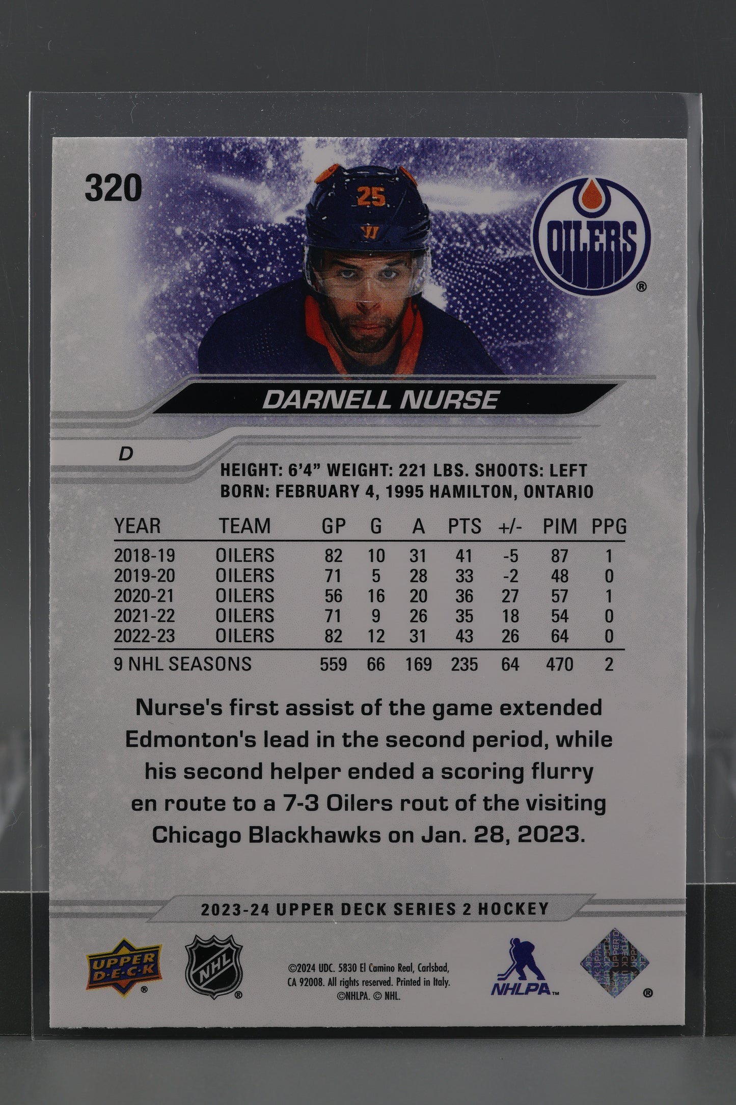 Darnell Nurse 2023 Upper Deck Series Two #320        Edmonton Oilers