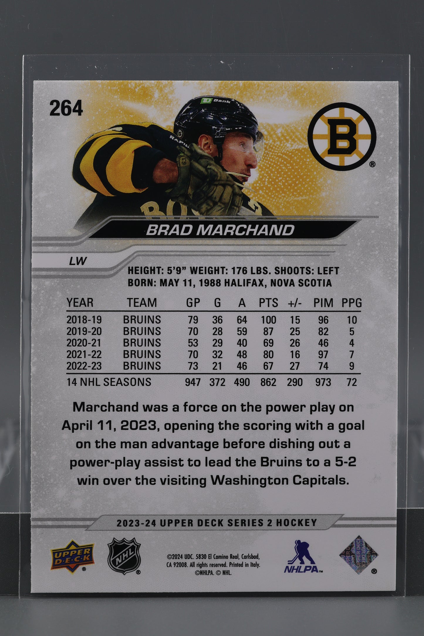 Brad Marchand 2023 Upper Deck Series Two #264        Boston Bruins