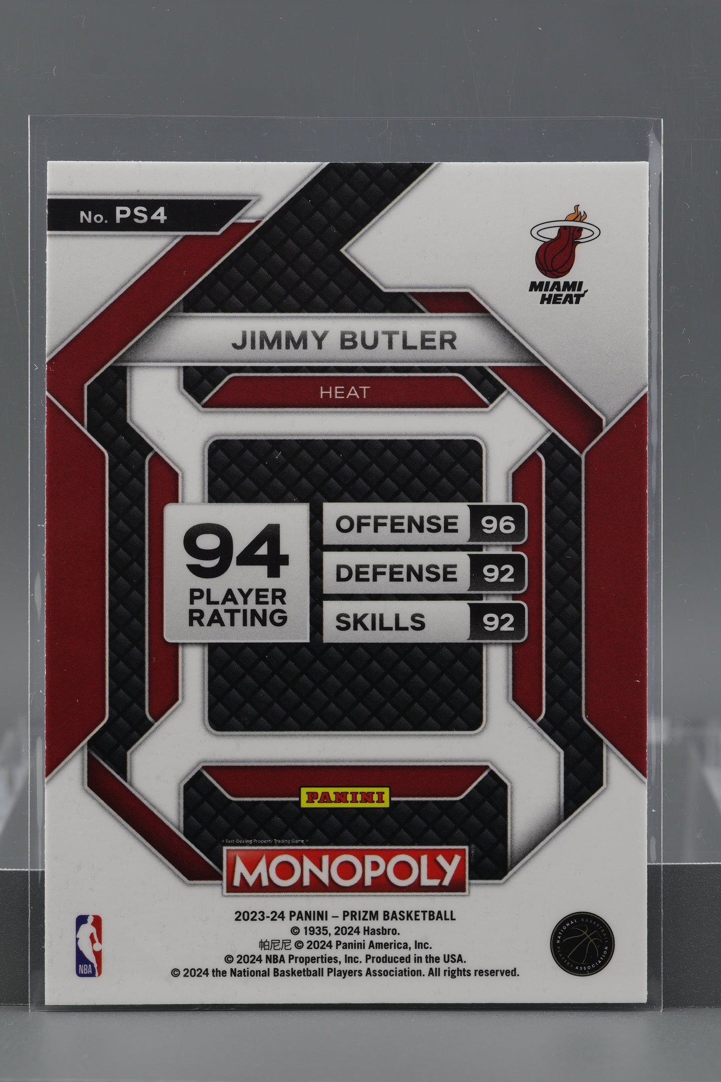 Jimmy Butler 2023-24 Panini Prizm Monopoly All-Star  #PS4        Miami Heat