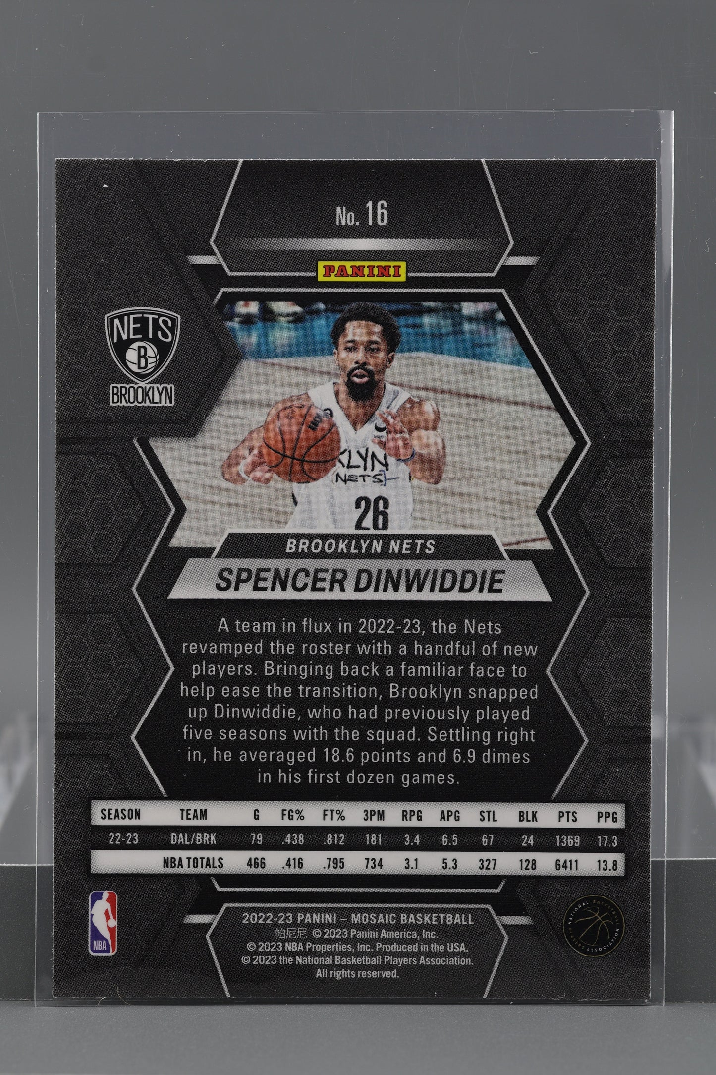 Spencer Dinwiddie 2022-23 Panini Mosaic  #16        Brooklyn Nets