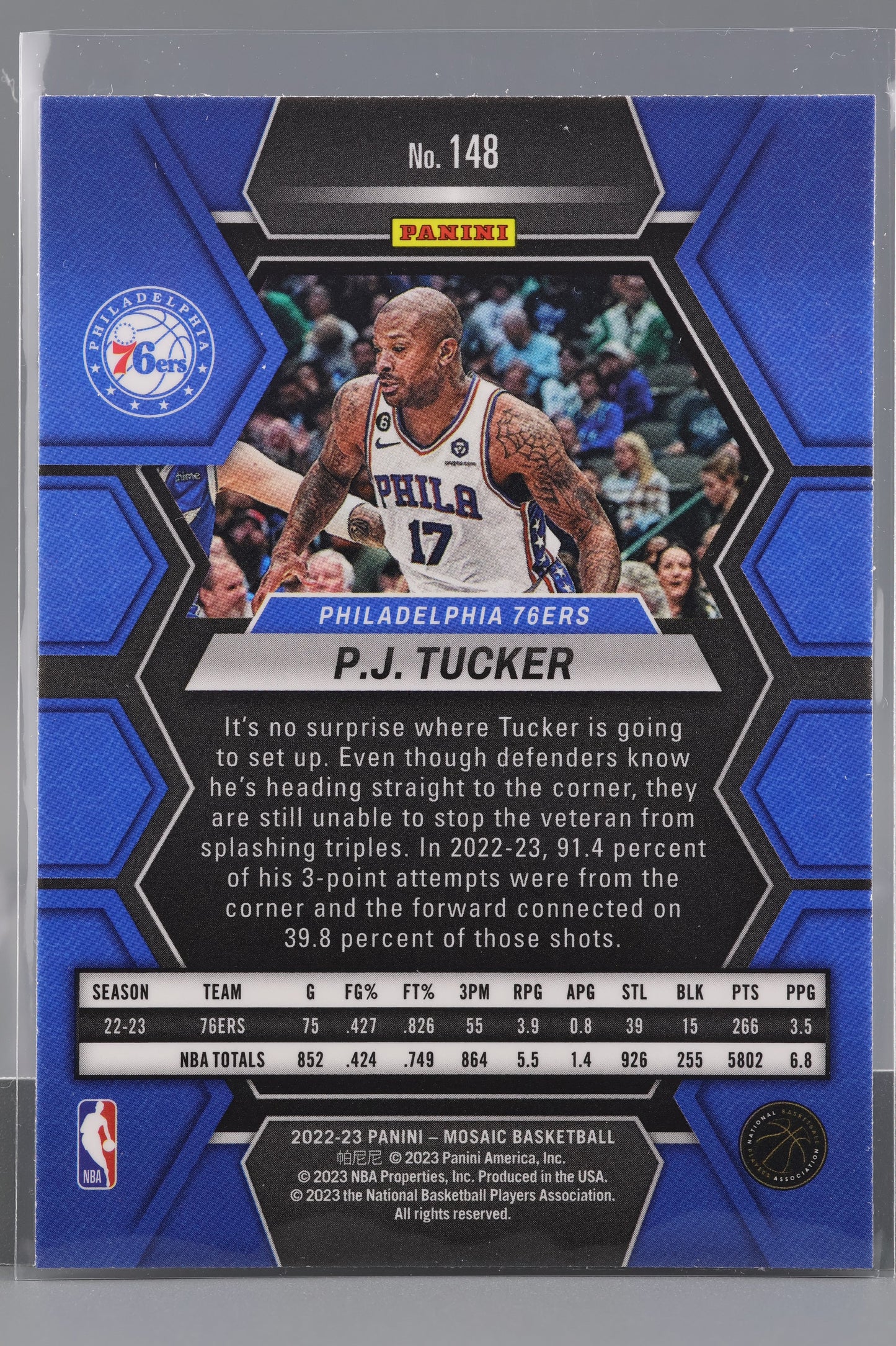 P.J. Tucker 2022-23 Panini Mosaic  #148        Philadelphia 76ers