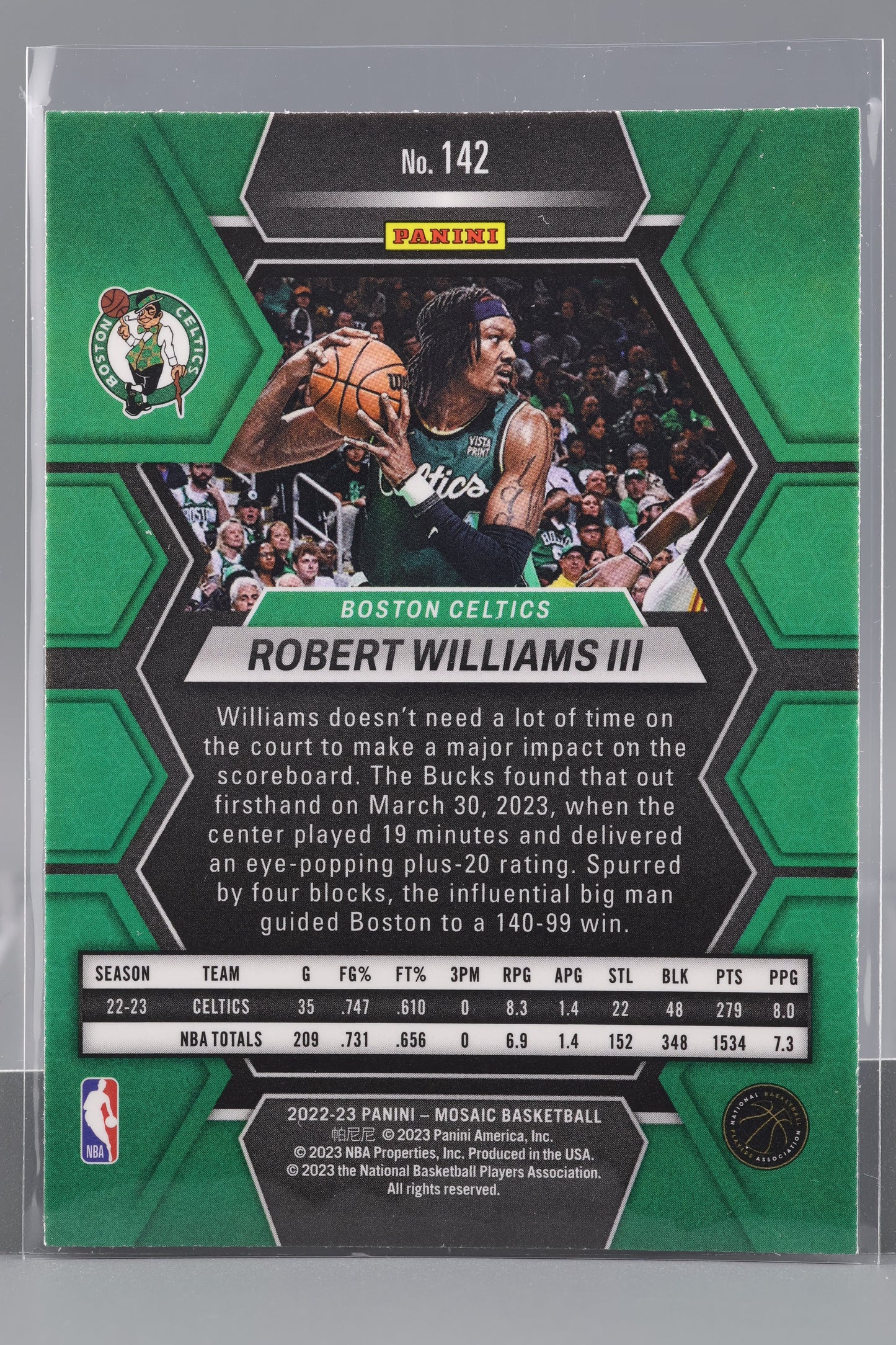 Robert Williams III 2022-23 Panini Mosaic  #142        Boston Celtics