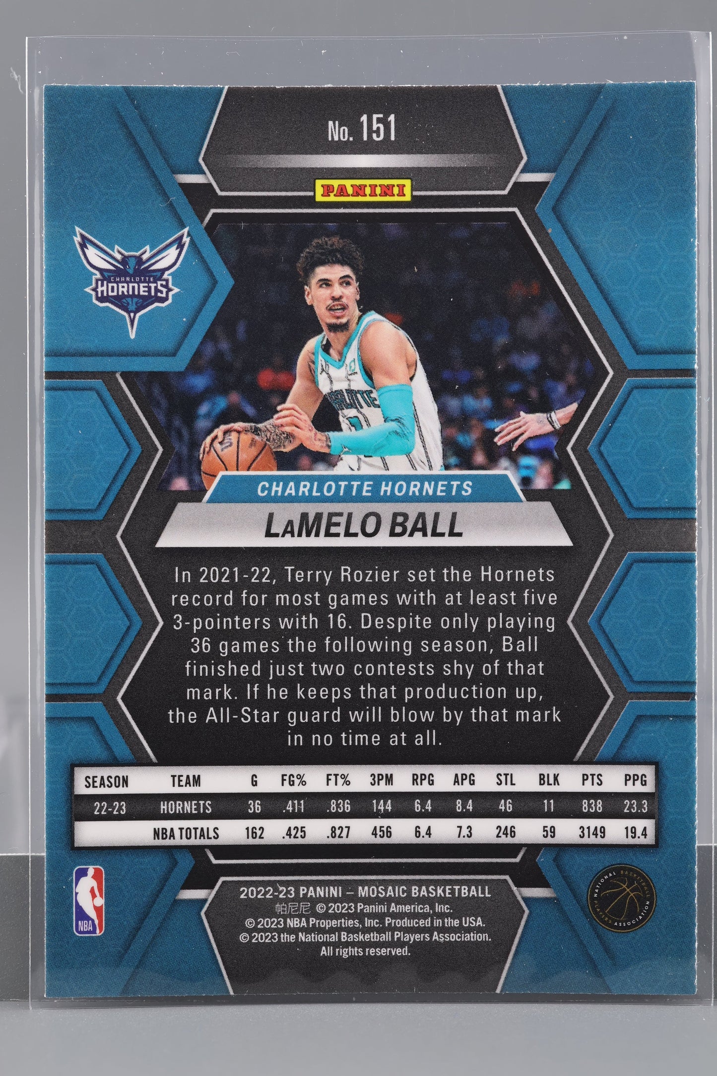 LaMelo Ball 2022-23 Panini Mosaic  #151        Charlotte Hornets