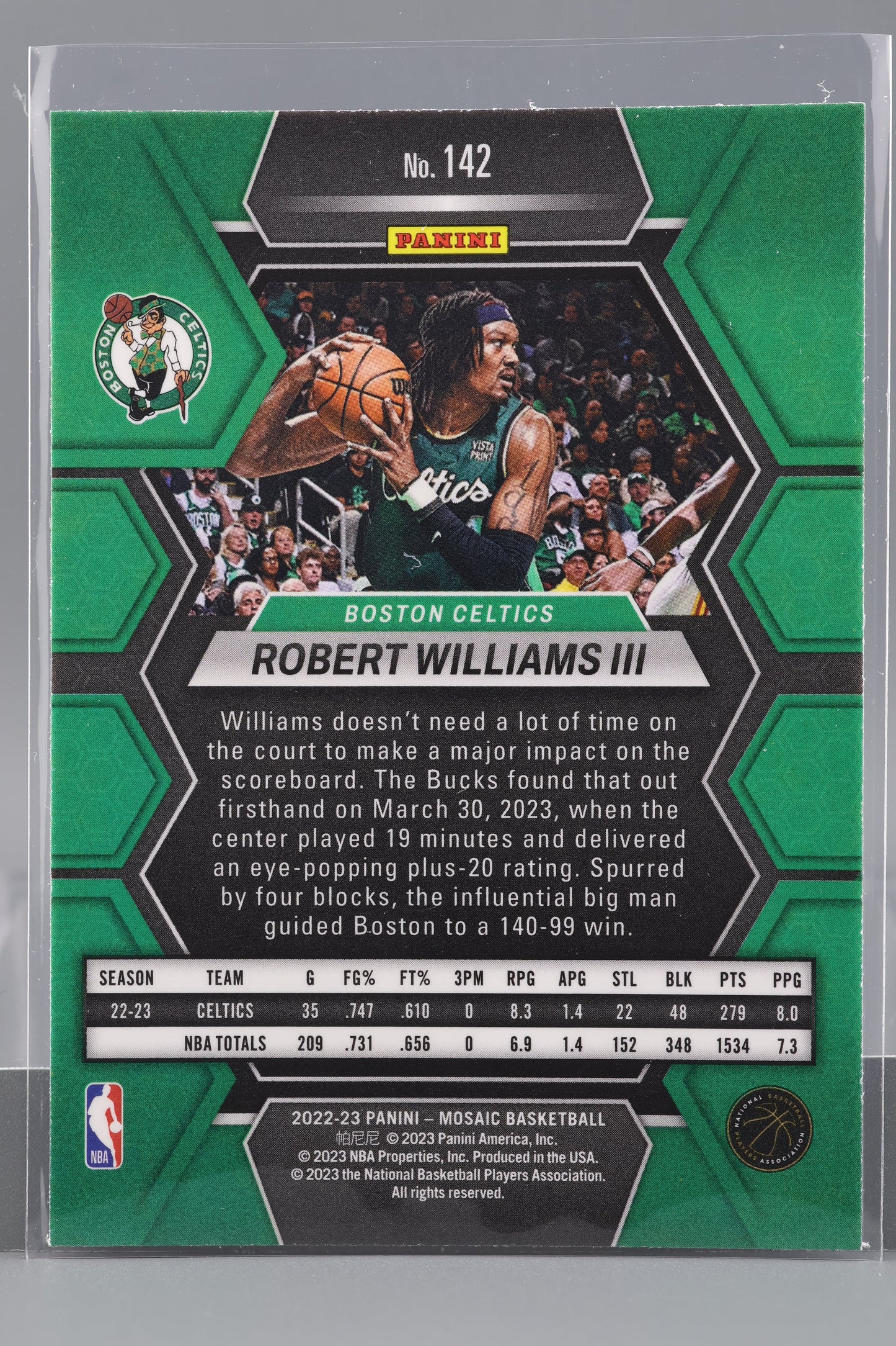 Robert Williams III 2022-23 Panini Mosaic  #142        Boston Celtics