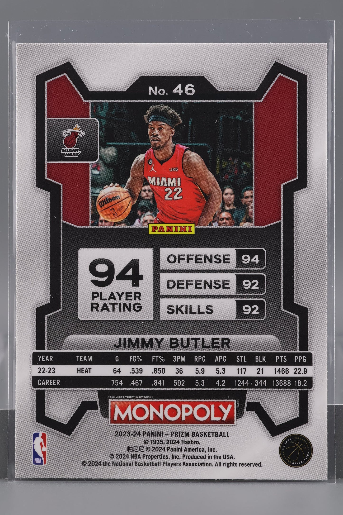 Jimmy Butler 2023-24 Panini Prizm Monopoly  #46        Miami Heat