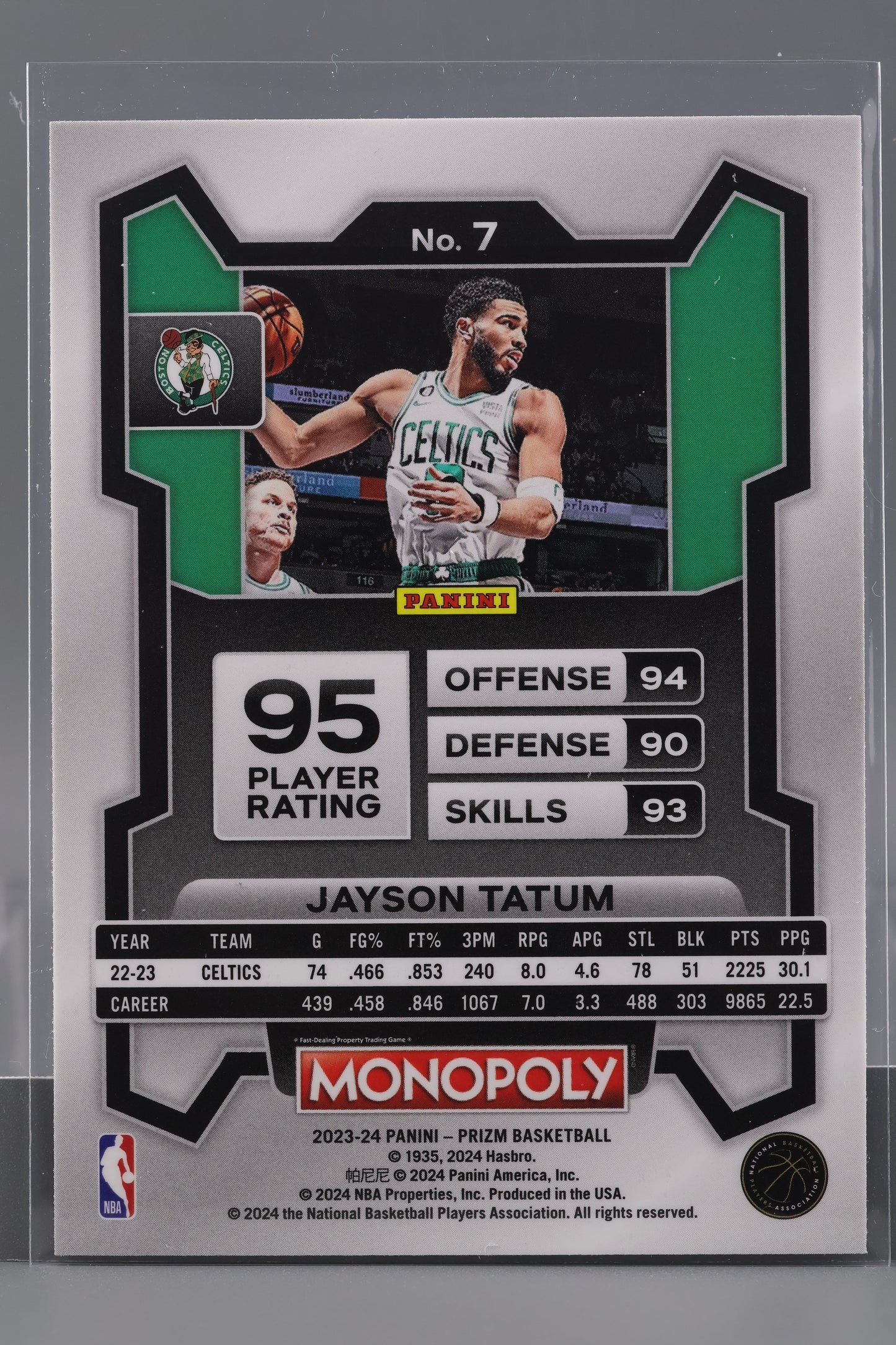 Jayson Tatum 2023-24 Panini Prizm Monopoly  #7        Boston Celtics