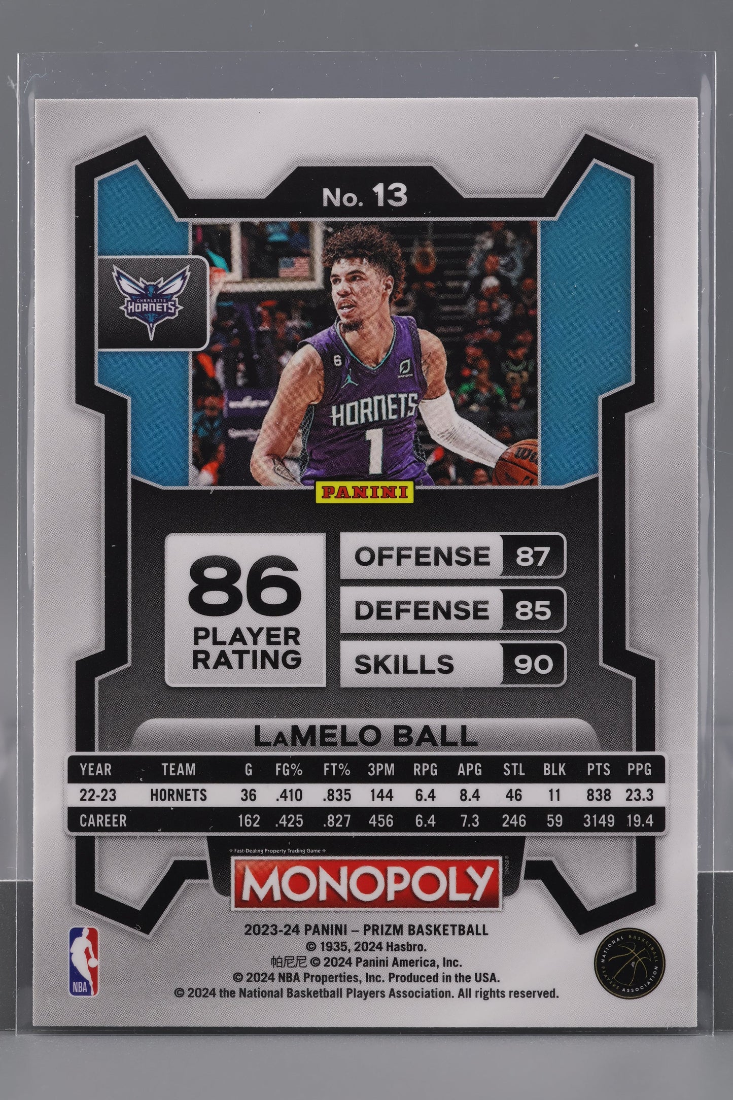 LaMelo Ball 2023-24 Panini Prizm Monopoly  #13        Charlotte Hornets