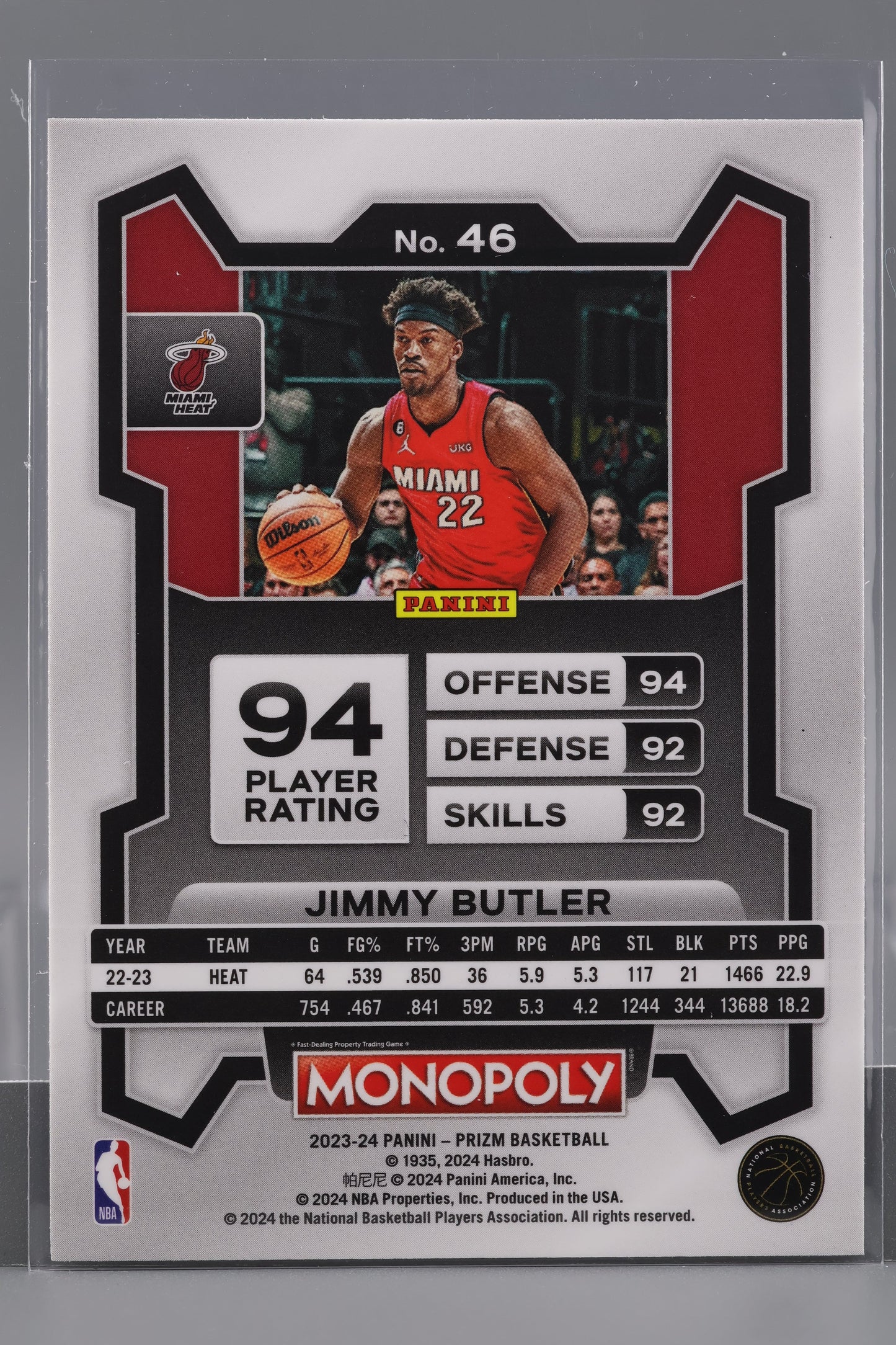 Jimmy Butler 2023-24 Panini Prizm Monopoly  #46        Miami Heat