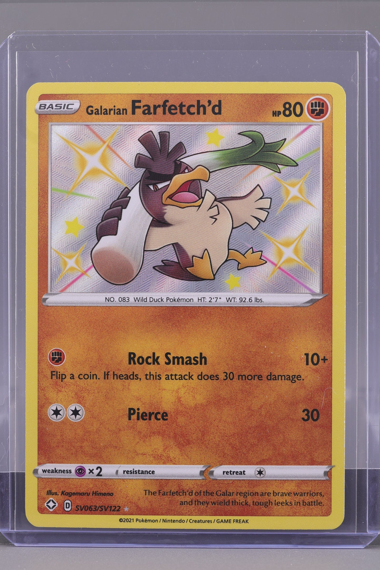 Galarian Farfetch'd 2021 Shining Fates  #SV063