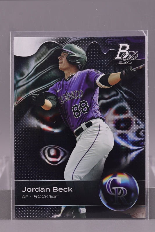 Jordan Beck 2023 Bowman Platinum Top Prospects  #TOP-44        Colorado Rockies