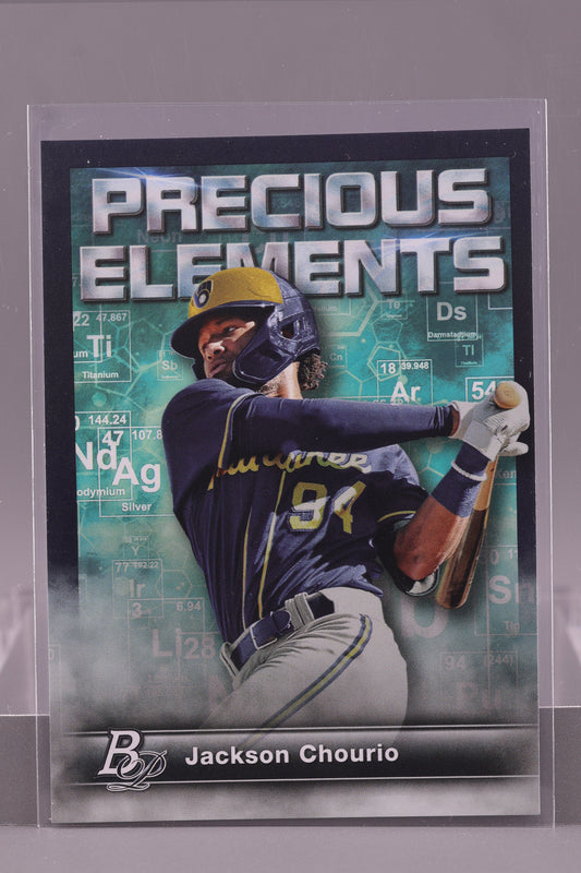 Jackson Chourio 2023 Bowman Platinum Precious Elements  #PE-18        Milwaukee Brewers