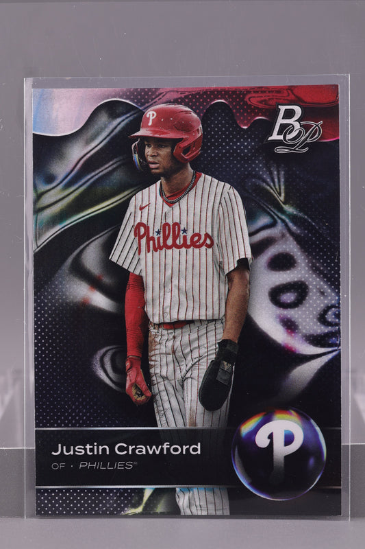 Justin Crawford 2023 Bowman Platinum Top Prospects  #TOP-5        Philadelphia Phillies