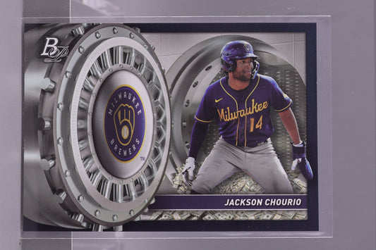 Jackson Chourio 2023 Bowman Platinum Treasures in the Vault  #TV-10        Milwaukee Brewers