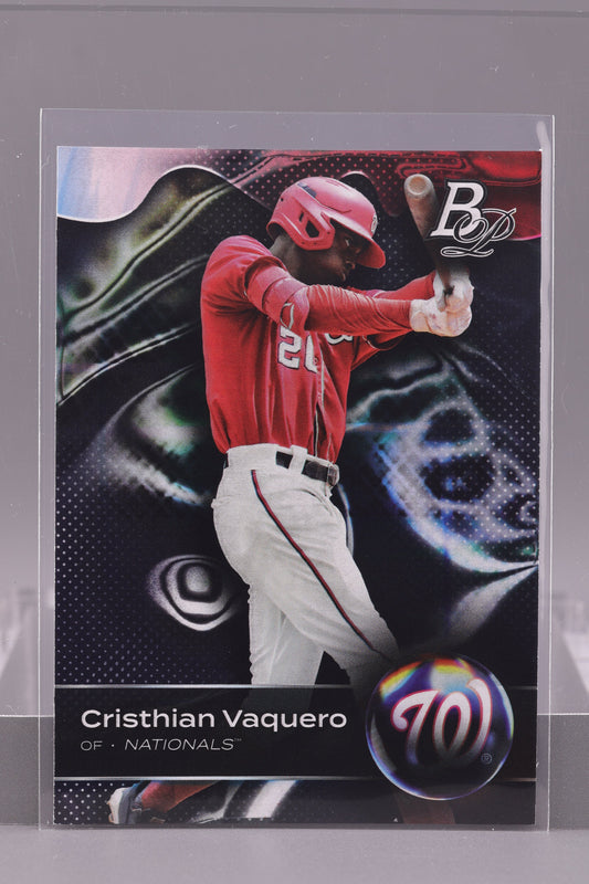 Cristhian Vaquero 2023 Bowman Platinum #TOP-3 Top Prospects        Washington Nationals