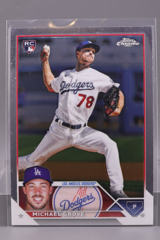 Michael Grove 2023 Topps Chrome #22         Los Angeles Dodgers