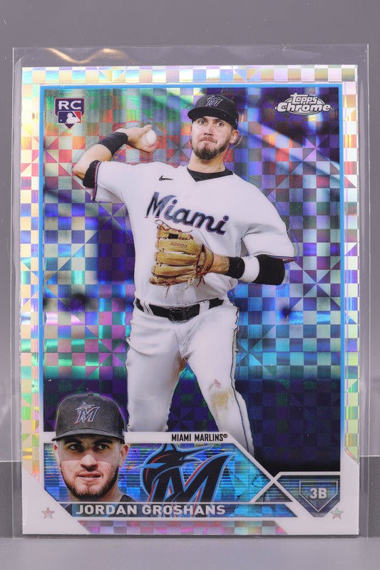 Jordan Groshans 2023 Topps Chrome #9 X-Fractor        Miami Marlins