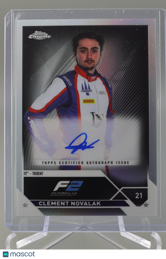 Clément Novalak 2023 Topps Chrome Formula 1 #CAC-CN Autograph Trident F2