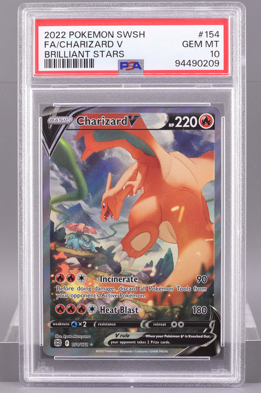 Charizard V 2022 Brilliant Stars  #154    PSA 10