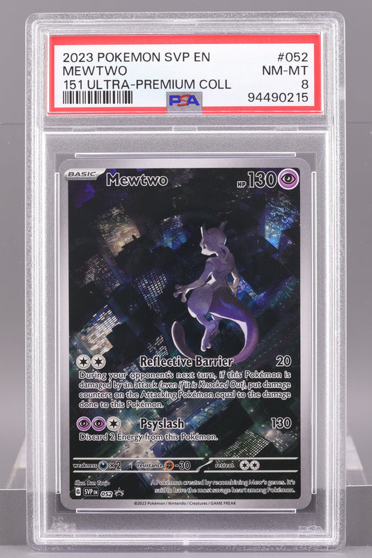 Mewtwo 2023 151 Ultra Premium Collection  #52    PSA 8  Black Star Promo