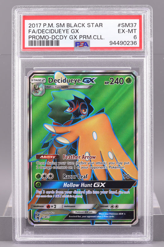 Decidueye GX 2017 Decidueye GX Premium Collection  #SM37    PSA 6   Black Star Promo