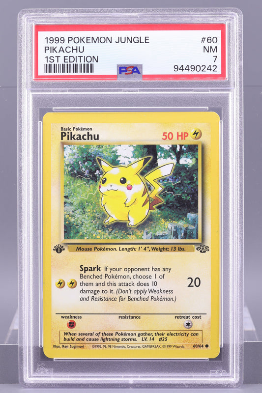 Pikachu 1999 Jungle  #60    PSA 7   1st Edition