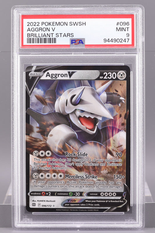 Aggron V 2022 Brilliant Stars  #96    PSA 9