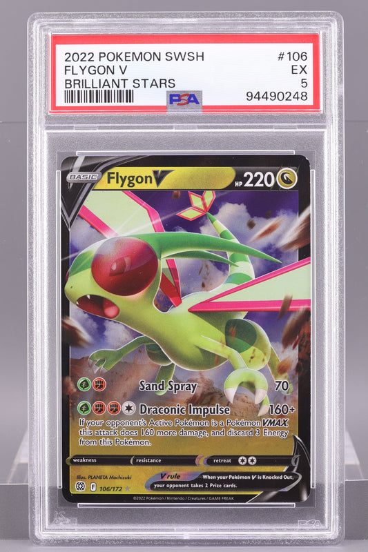 Flygon V 2022 Brilliant Stars Sword & Shield #106    PSA 5