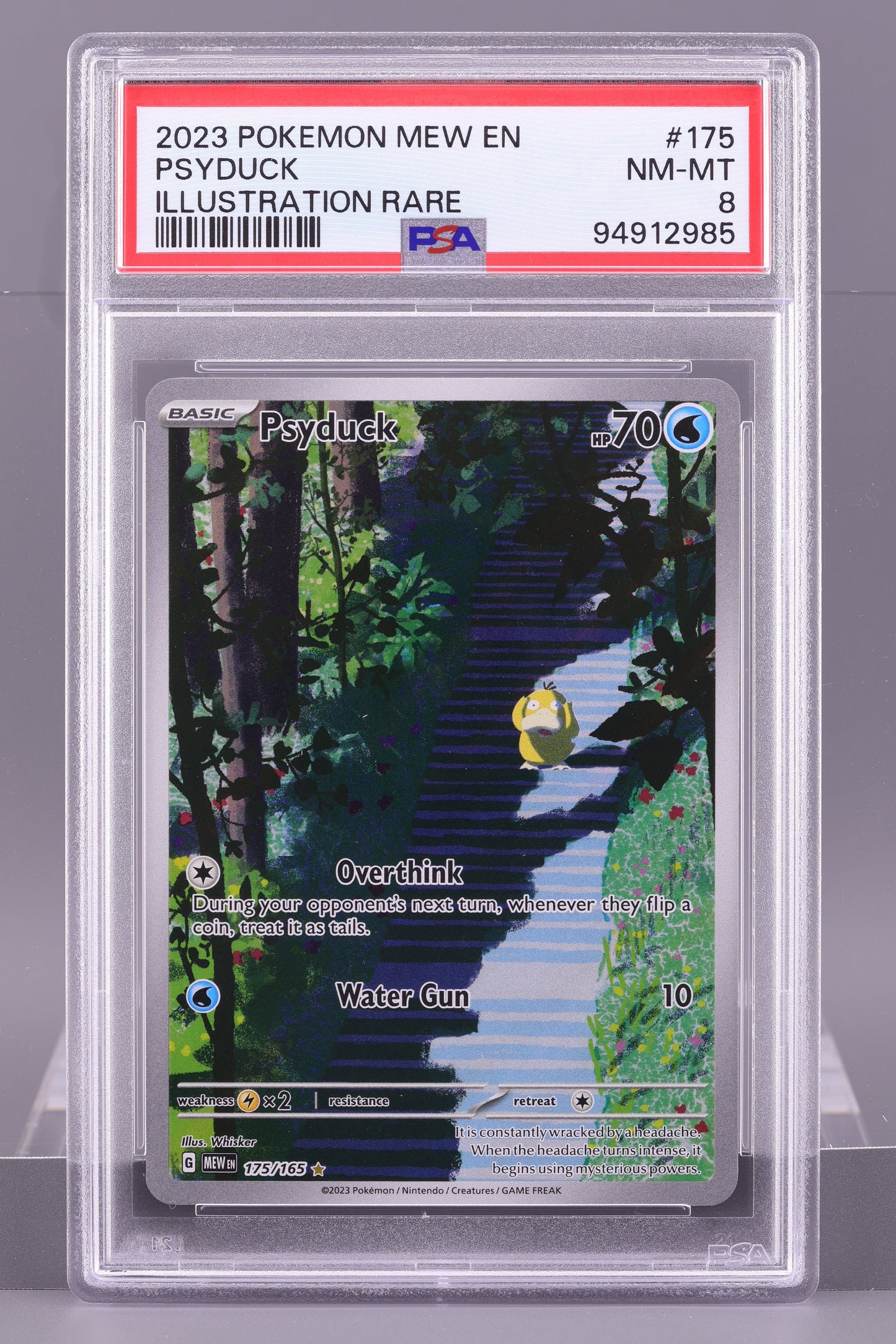 Psyduck 2023 Scarlet & Violet Series - Scarlet & Violet - 151 MEW en #175    PSA 8   Illustration Rare