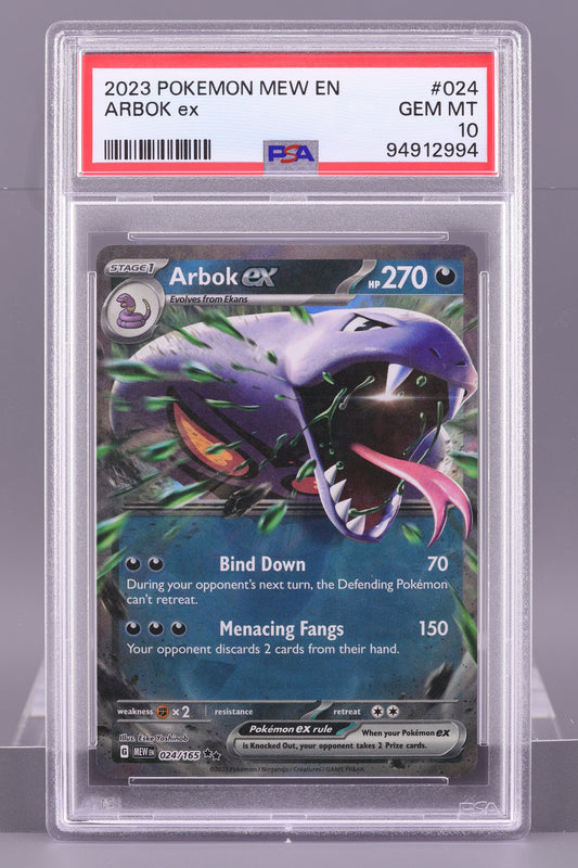 Arbok ex 2023 Scarlet & Violet Series - Scarlet & Violet - 151 MEW en #24    PSA 10